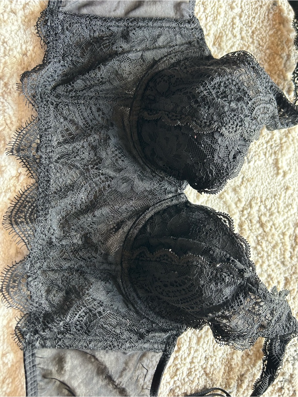 Black Lace Longline Bralette - Women's Intimates